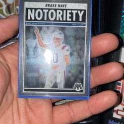 Drake Maye Notoriety Mosaic Holo Special Card 