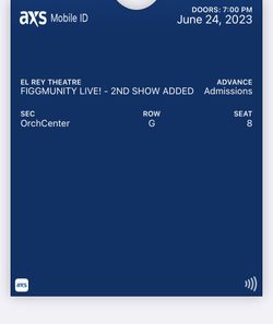 BACK ON FIG LIVE PODCAST “ 6/24/23/ FRONT ROW FOR 115$