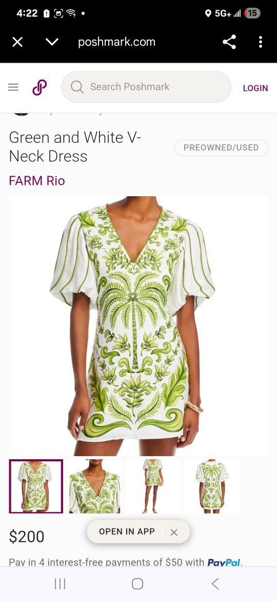 FARM RIO 100% LINEN MINI DRESS