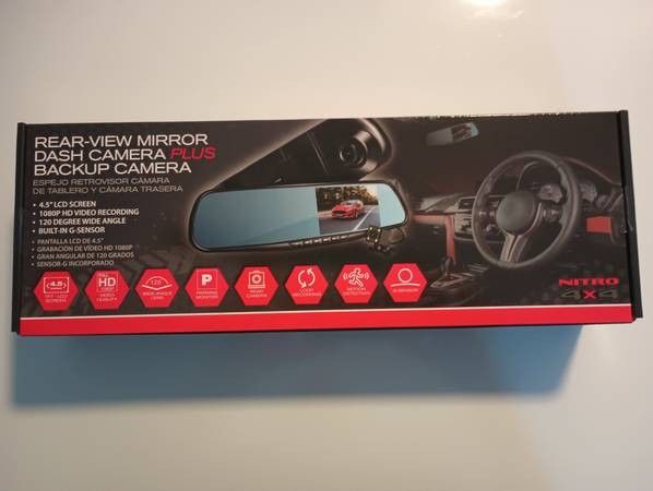 (BRAND NEW)Nitro 4 X 4 Rear View Mirror Dash Camera Plus Backup Camera - $30 (Harahan)