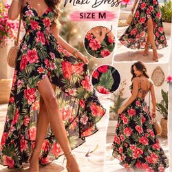 Lulus Tropical Floral Maxi Dress – Size M