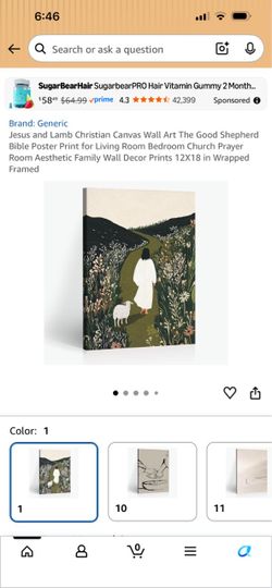Jesus and Lamb Christian Canvas Wall Art