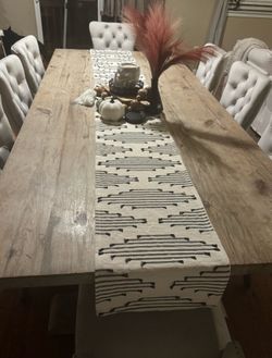 Rustic heavy duty dining table