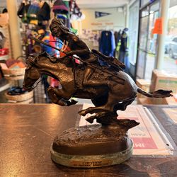 Frederic Remington Solid American Bronze Statue “Cheyenne”