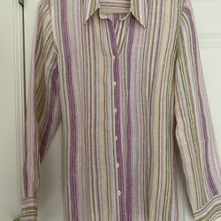 Like New Womens size L Linen Shirt by Coldwater Creek