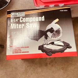 Chicago electric 8 1/4 Compound Miter Saw, new