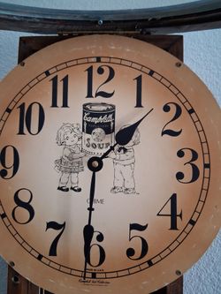 CAMBELS SOUP CHIME CLOCK