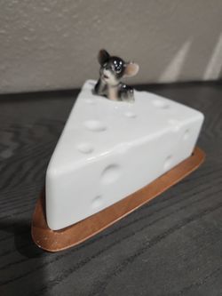 Vintage Mouse Cheese Holder 