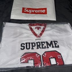 Supreme Bandana Football Jersey (Size L WHITE)