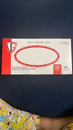 Vinyl Exam Gloves Medium 100-Count