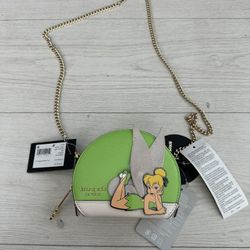 New Kate Spade  X Disney Tinkerbell crossbody with  dust bag *green mark inside purse* 