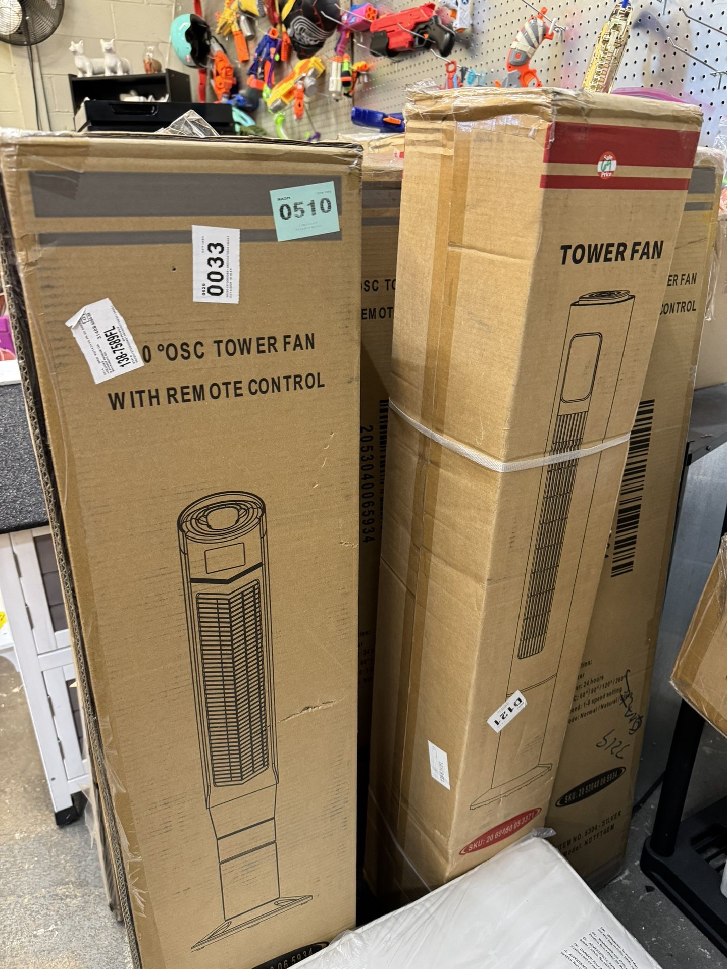 Tall Tower Fans Grey , Green , Red Black New $69.99 Each