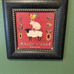 Gorgeous Painting 14”x 14” MAISON de VILLE PARIS 