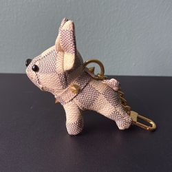 LOUIS VUITTON French Bulldog Keychain