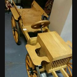 Wooden child car.