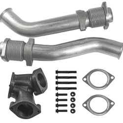 JDMSPEED New Turbo Diesel With Hardware Bellowed Up Pipe Kit Replacement For Ford