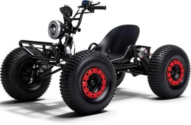 2000W Electric Go Kart for Adults & Kids, 30MPH Motor Off Road Go Kart, 330LBS Capacity Off Road Adventure Vehicle with 6" All-Terrain Tires & Front L