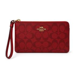 COACH Red Zip Wallet
