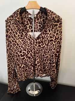 Steve Madden Animal Print XL Blouse (1016)