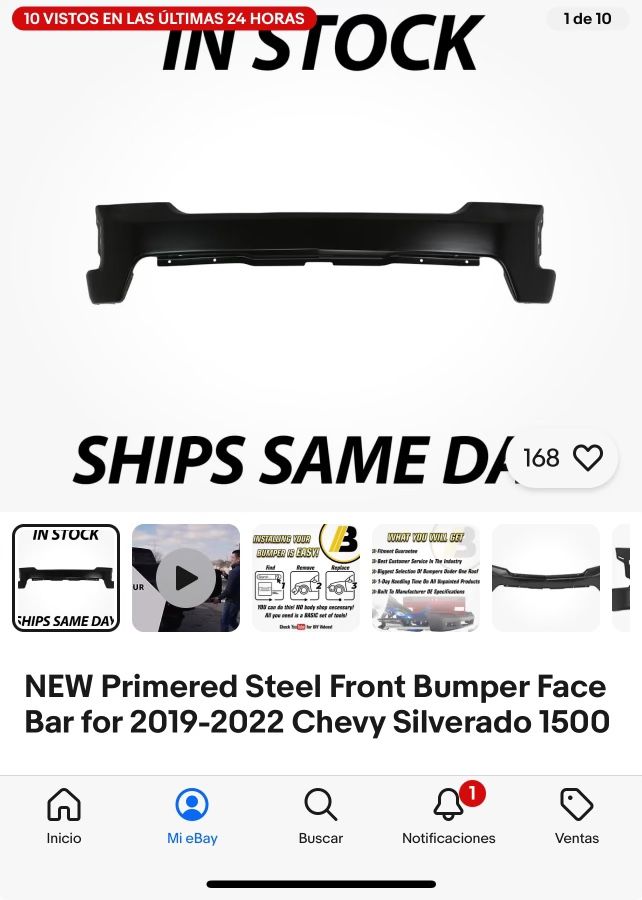 Bumper Chevy Silverado 2022