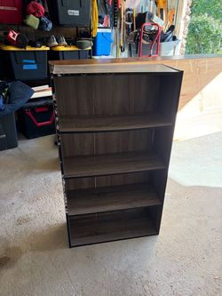 4 Shelf Bookcase Dark grey Finish