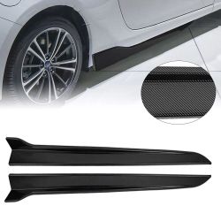 Brand New 2PCS Universal 42" Bumper Side Skirt Extension Splitters Carbon Fiber Look