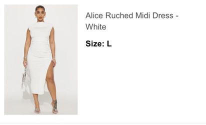 FASHIONNOVA White Midi Dress 
