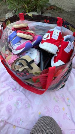 Bolsa con zapatos de hombre mujer niña mix $20 toda