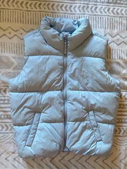 Light Blue Old Navy kids Puffer Vest