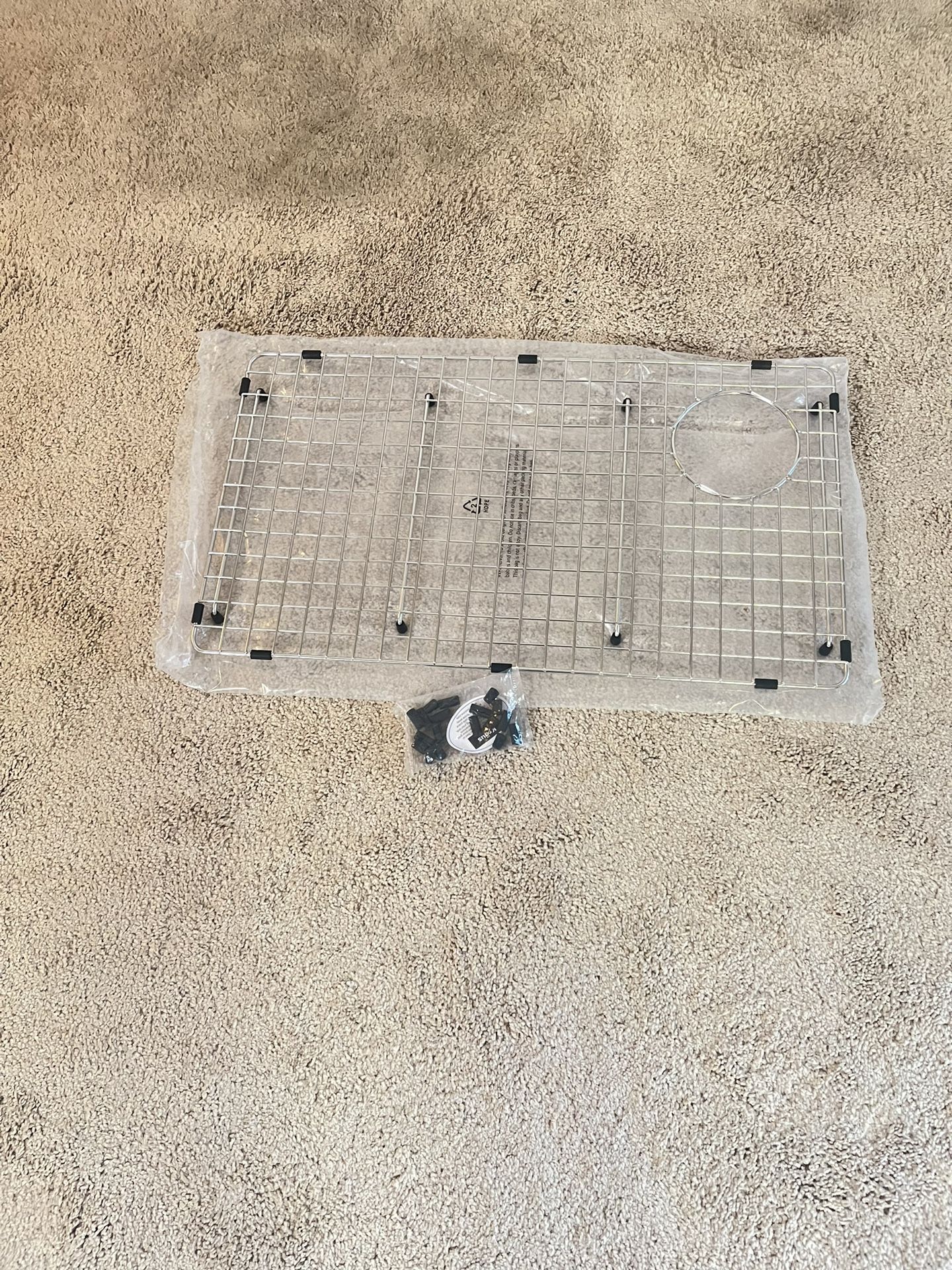 Kraus KBG-GR2514 Bellucci Stainless Steel Bottom Grid with Soft Rubber Bumpers for 30-inch Kitchen Sink