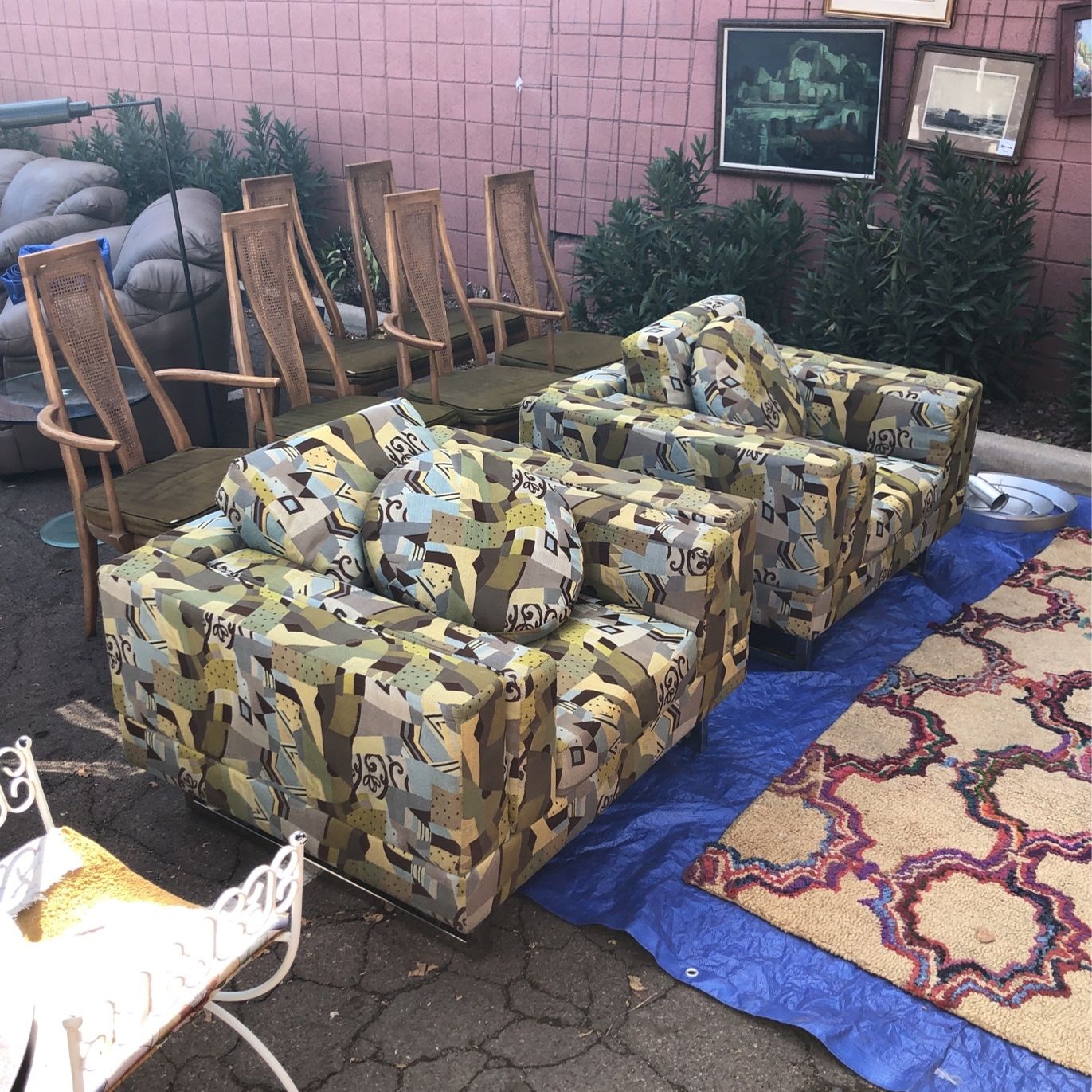 Milo Baughman Style Lounge Chairs