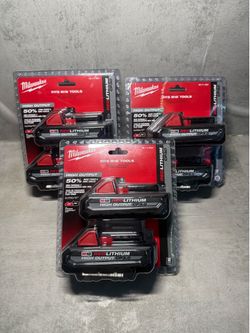 Brand New Milwaukee 2 Pack M18 High Output 3.0 Ah Batteries