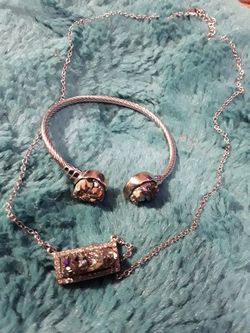 Multi Color Rock Bracelet and Necklace