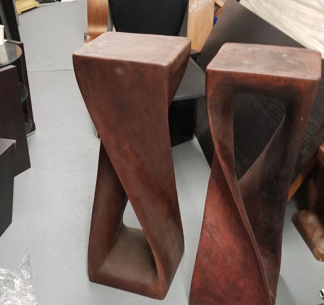 Wooden pedestal/stool/art
