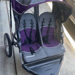 Baby Trend Jogger - 2 Kids - Gray / Purple 