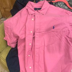 Three large shirts polo and two Tommy Bahamas