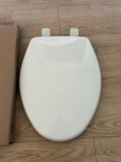 Bid white elongated toilet seat