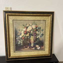 Large Framed Floral & Fruit Wall Art – Home Interiors