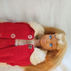 Vintage Straight Leg Blonde Skipper Doll Vintage Velvet And Lace Outfit