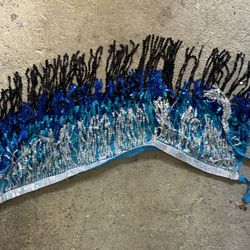 Blue And Black And Light Blue Sparkling Skirt