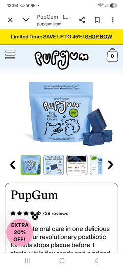 Pupgum Spot & Tango dog breath chews