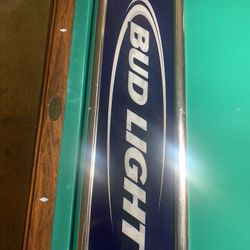 Glass Bud Light Sign 
