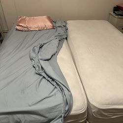 2 Twin Size Adjustable Frames And Bed 