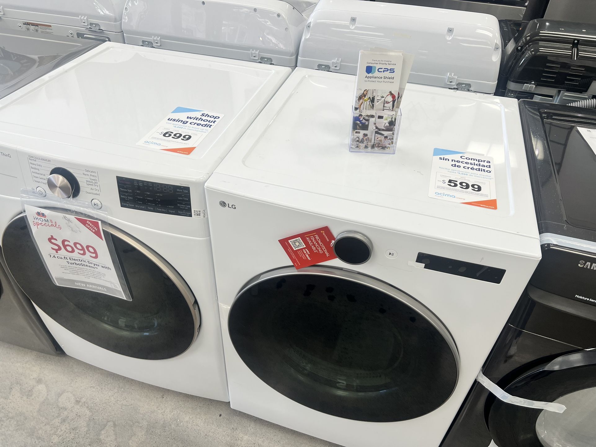 LG THINQ WASHER/DRYER COMBO REGULAR PRICES WOULD BE $1299