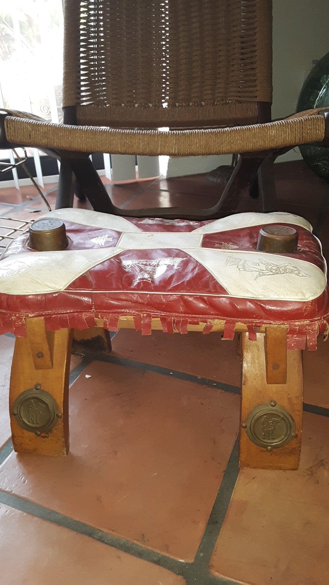 Vintage Camel Saddle Stool
