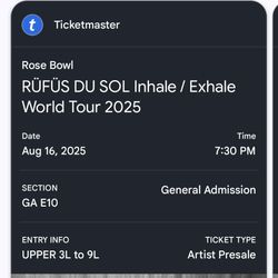 Rufus Du Sol Concert