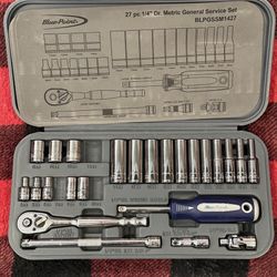 BLUEPOINT 1/4 DRIVE SOCKET SET SNAP ON TOOLS SNAPON