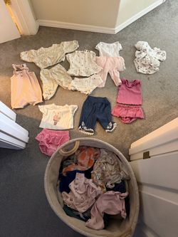 Baby girl clothes bundle!! With basket and car seat cover