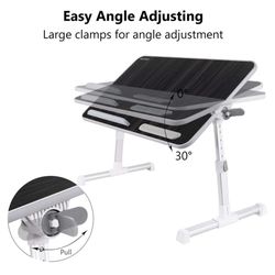 New Adjustable Laptop Stand, Portable Standing Table with Foldable Legs