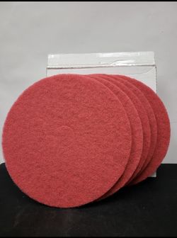 Brand New Renown 14 inch  Red Light Duty Buffing Floor Pad (QTY 5)